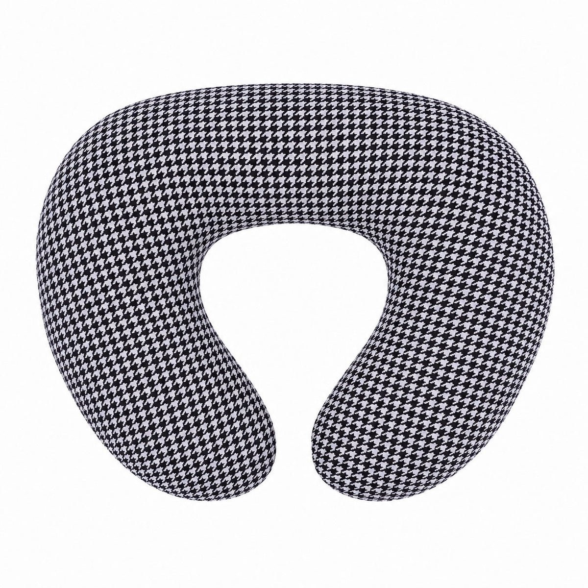 Black White Houndstooth Ruffle Nursing Pillow Cover