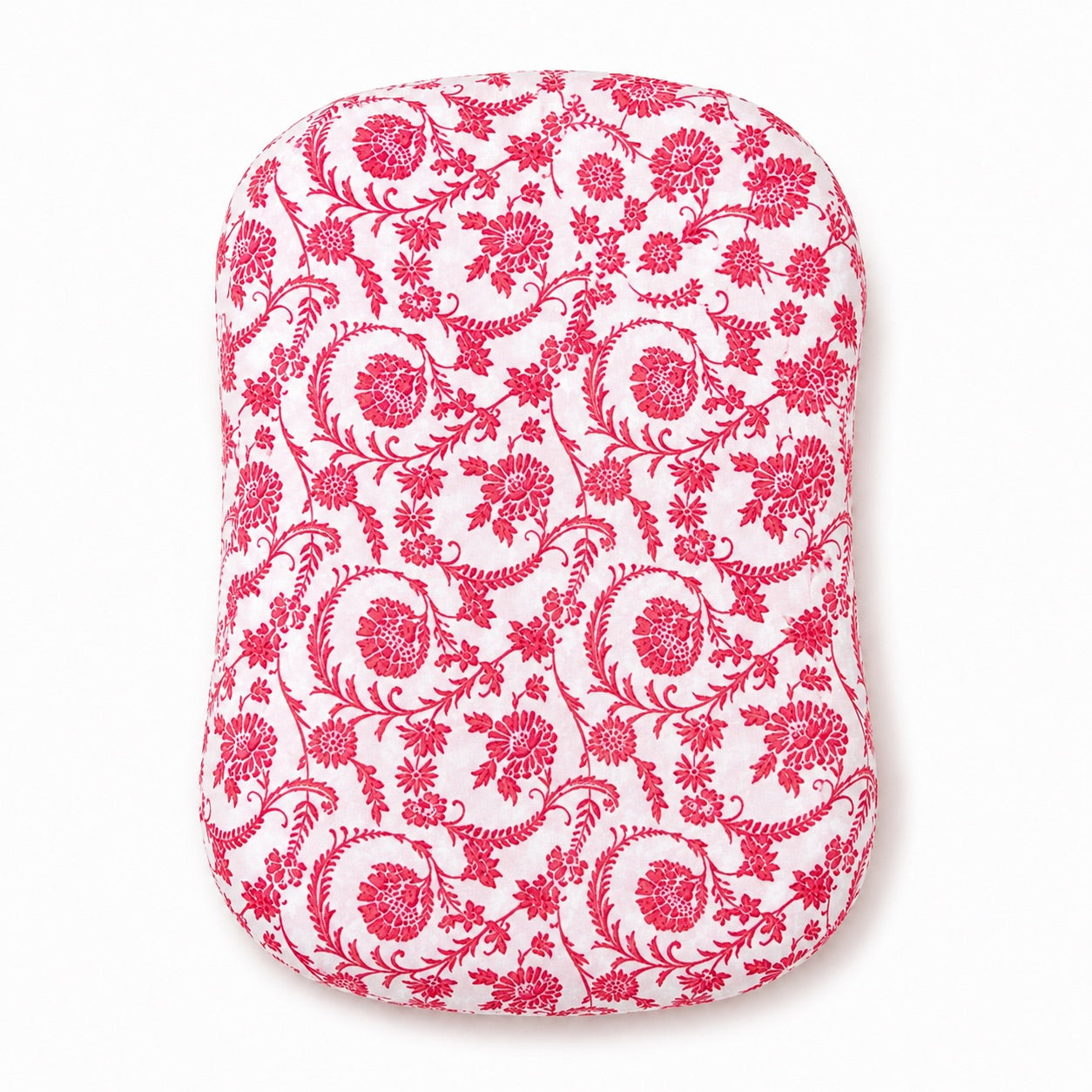 Red Chinoiserie Ruffle Baby Lounger Cover