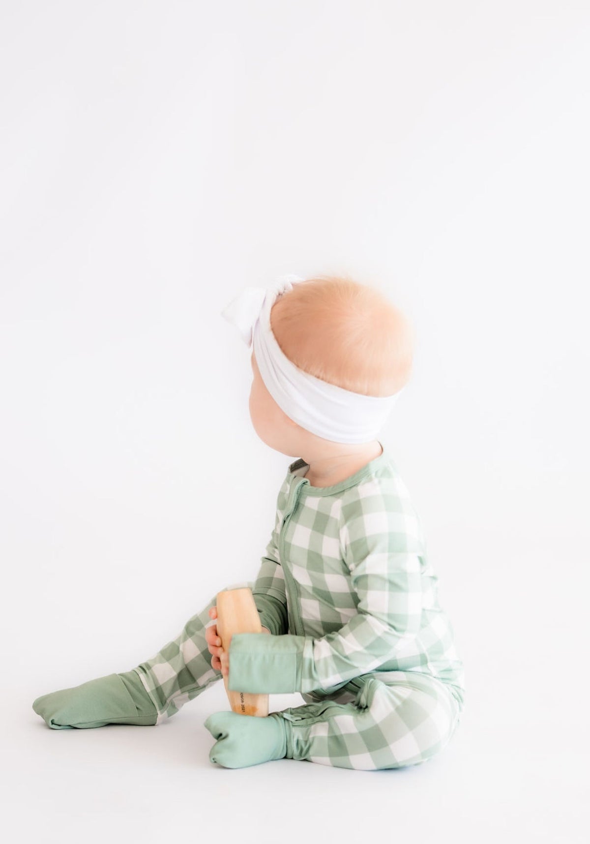 Jade Gingham Bamboo Zippy