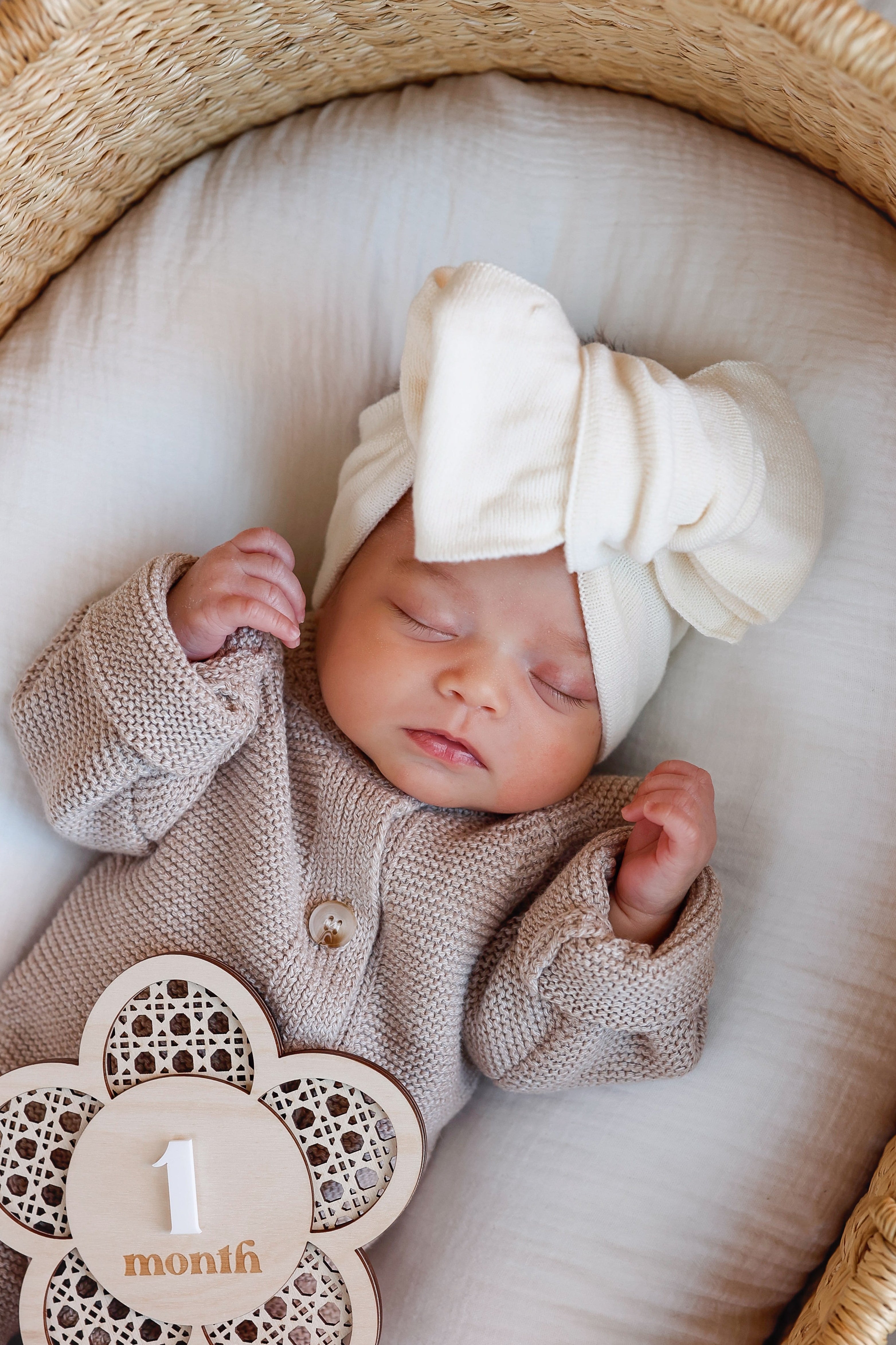 Classic Bow Headband - Cream