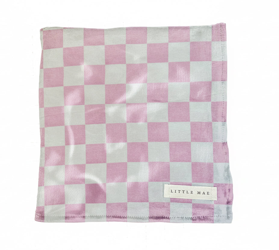 Sugar Pink & White Checkered Stretch Swaddle