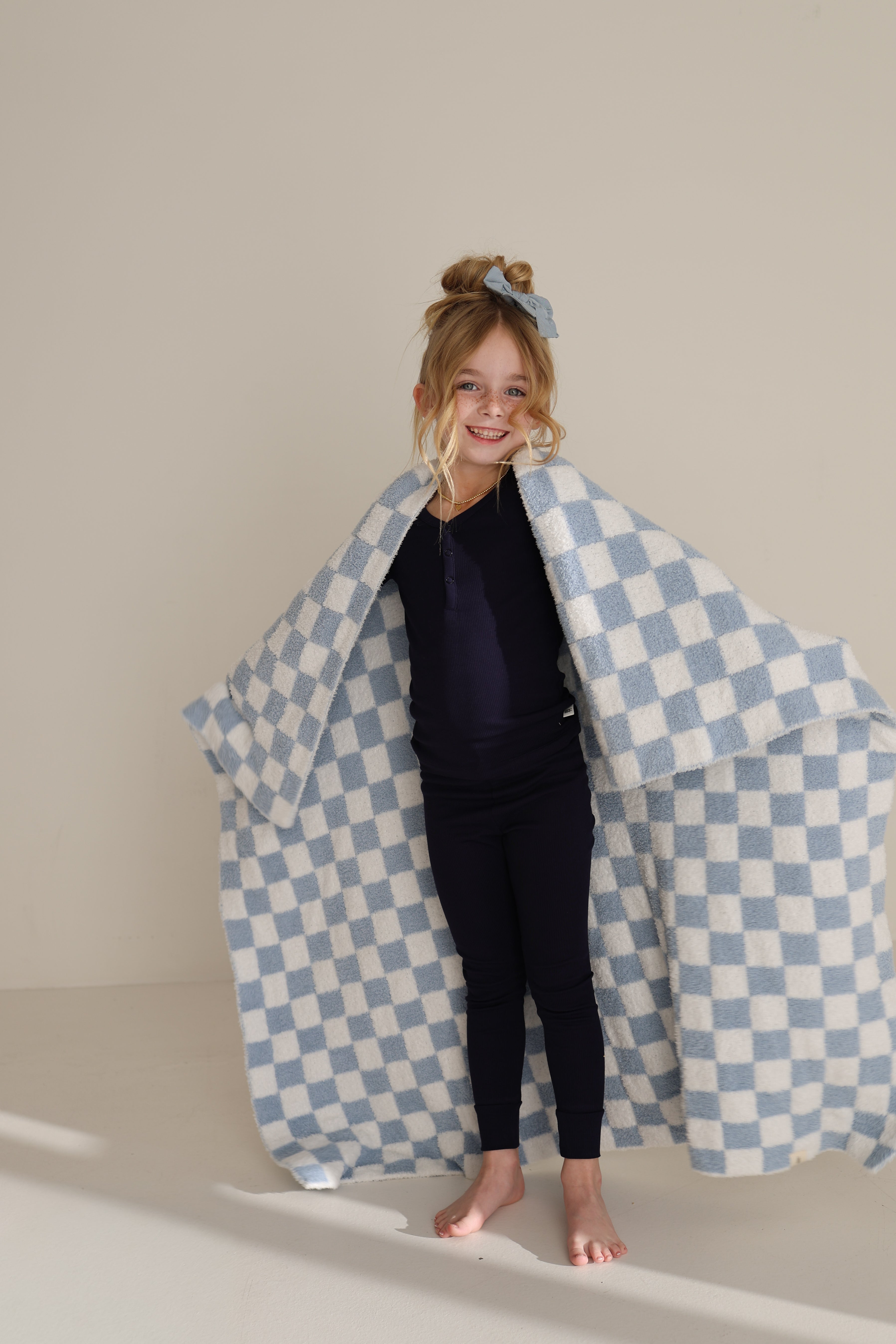 Bamboo Two Piece Pajamas | Blueberry Ribbed