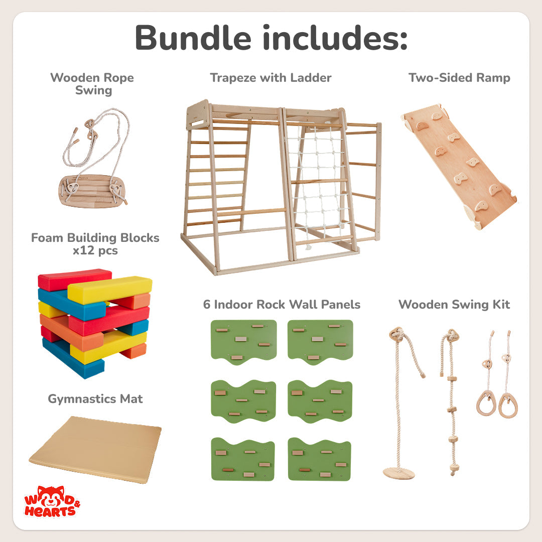 7-in-1 Ultimate Home Jungle Gym Toddler Play Structure