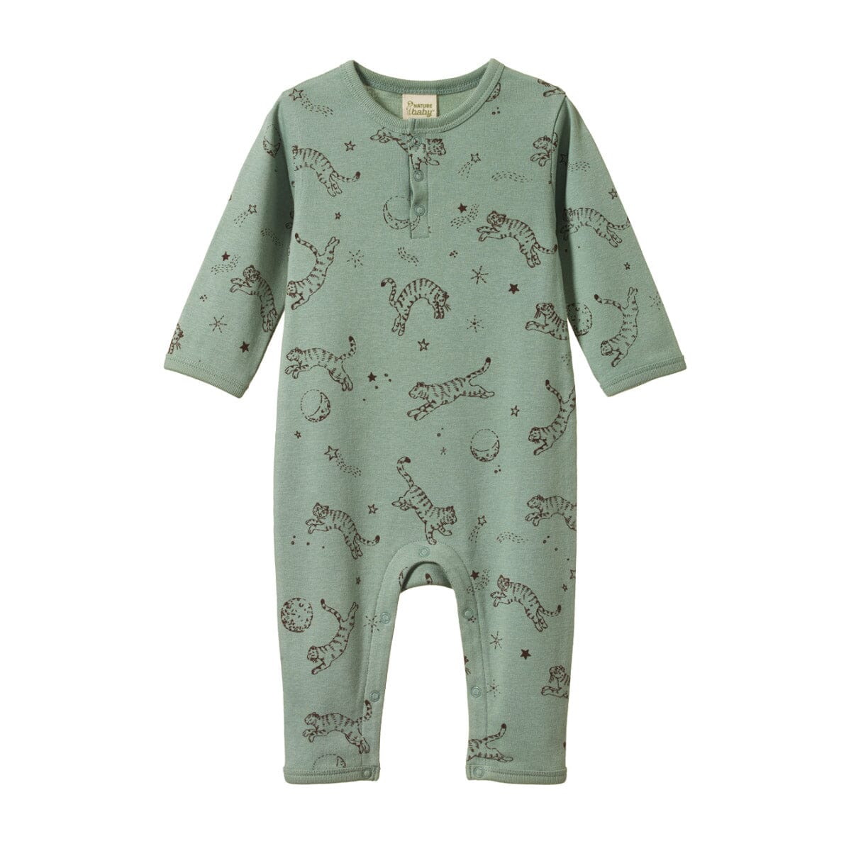 Henley Pyjama Suit - Dream Tigers Lagoon Print