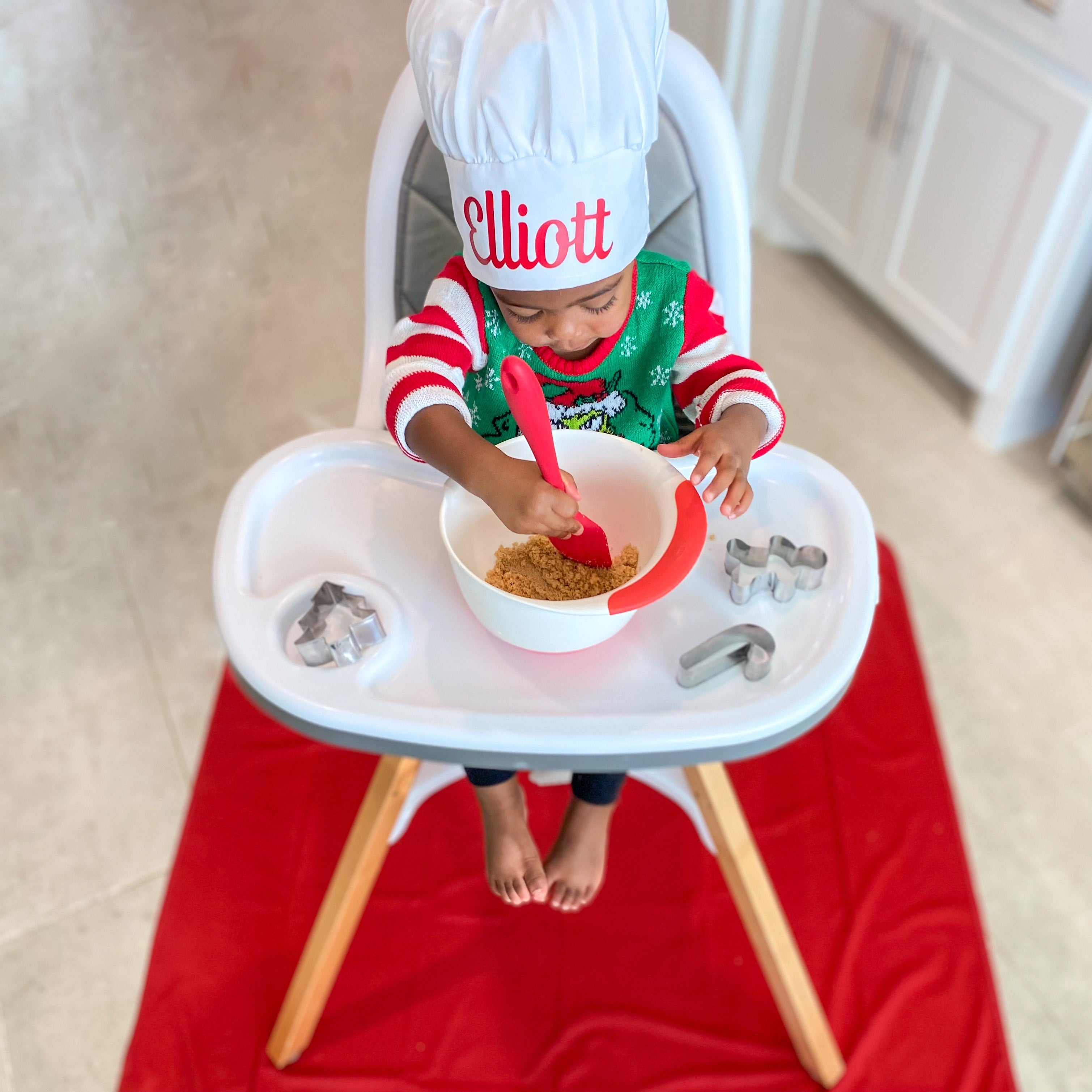 Solid Cranberry Minimalist Splash Mat - A Waterproof Catch-All for Highchair Spills and More!  BapronBaby   