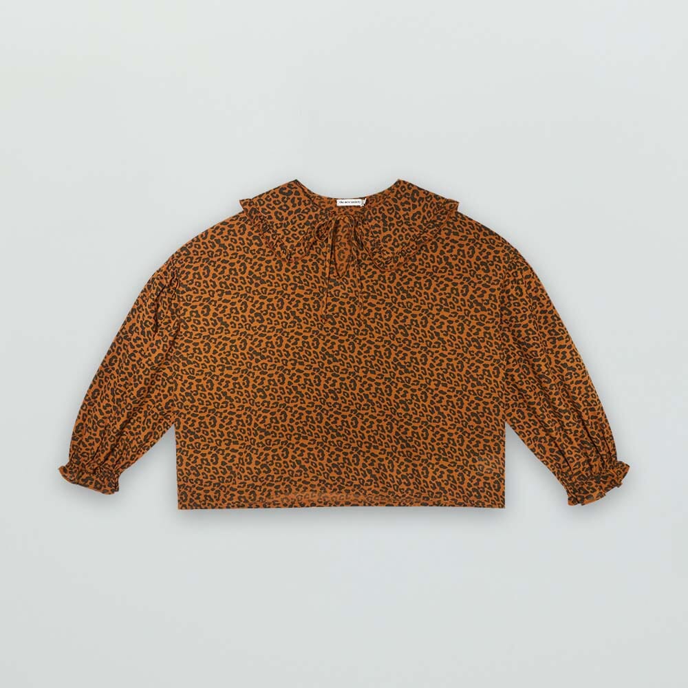 Federica Blouse - Caramel Leo Print - FINAL SALE