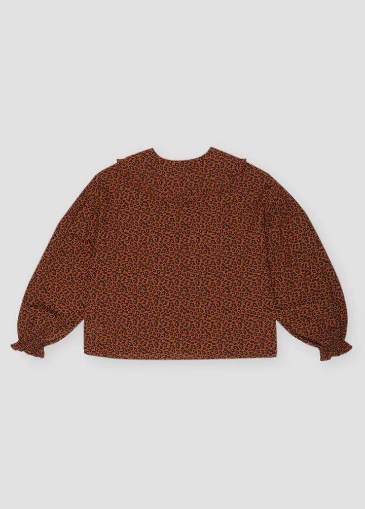 Federica Woman Blouse - Caramel Leo Print - FINAL SALE