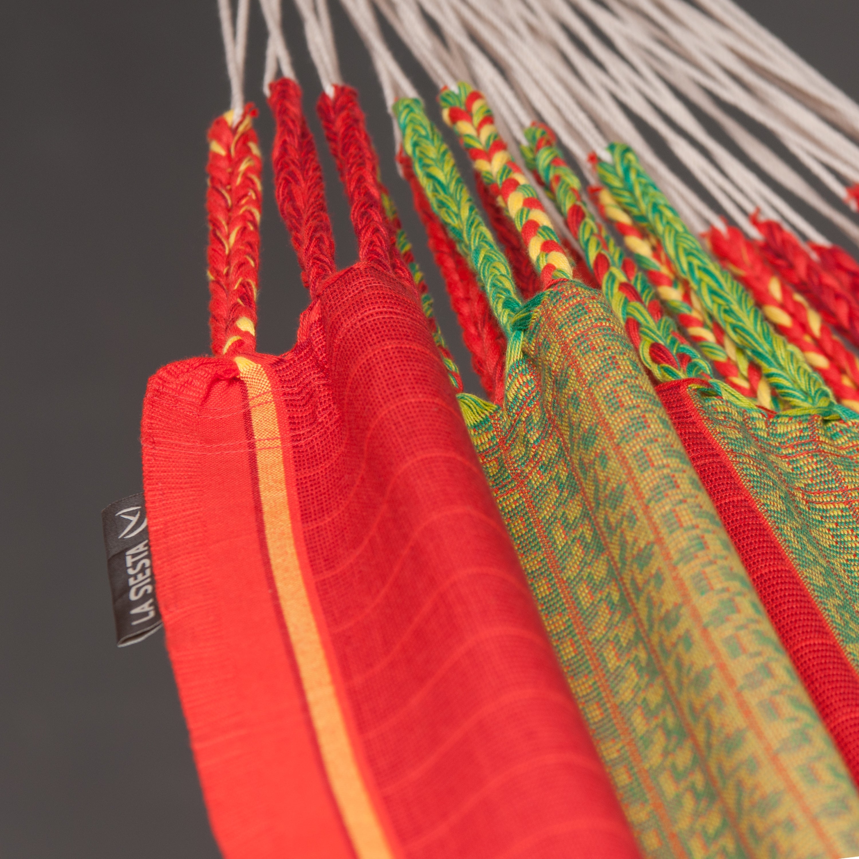 Nautico Cool Grey Colombia Chilli - Organic Cotton Kingsize Hammock with Powder Coated Steel Stand