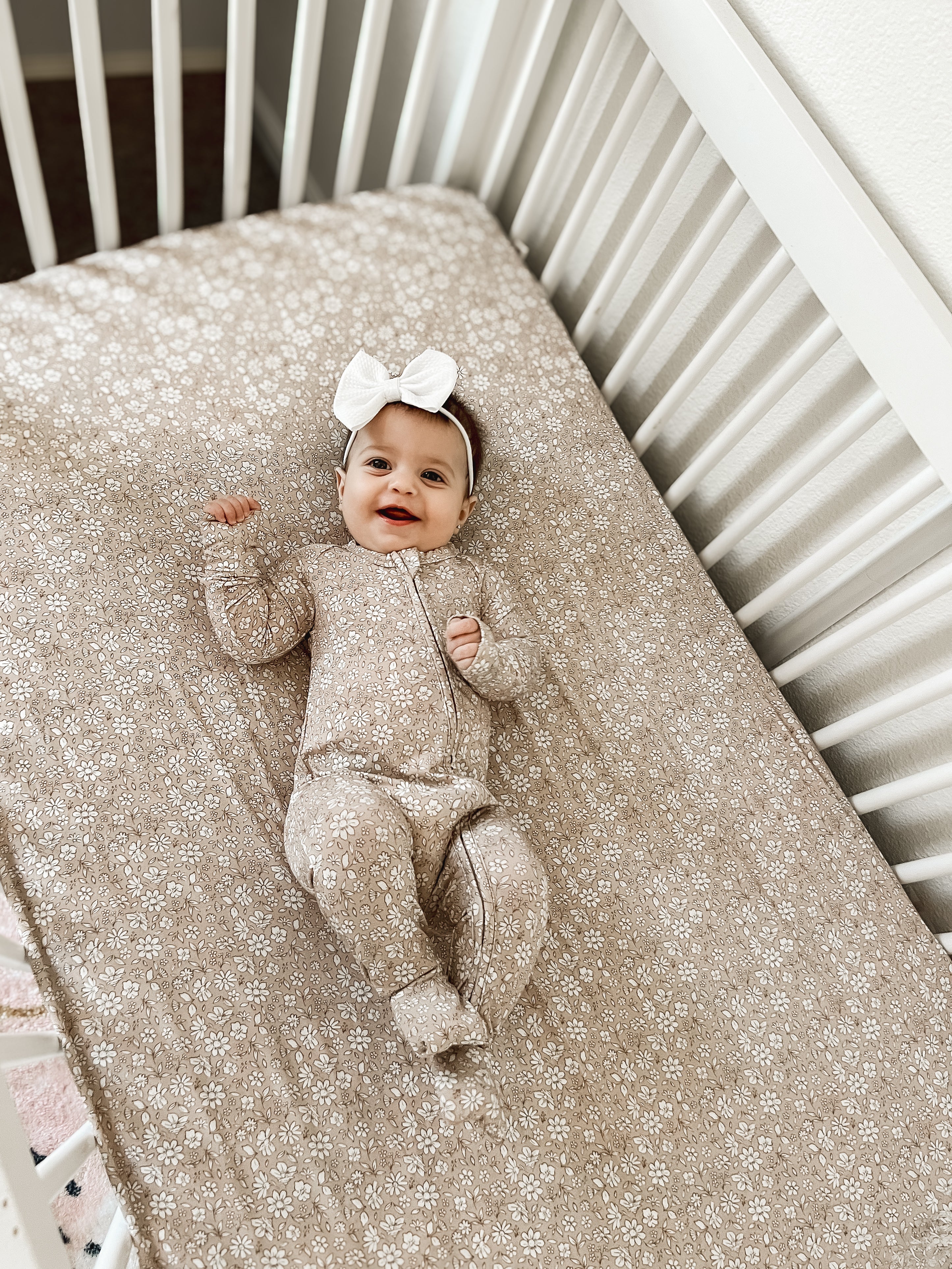 Dainty Ditsy Bamboo Crib Sheet