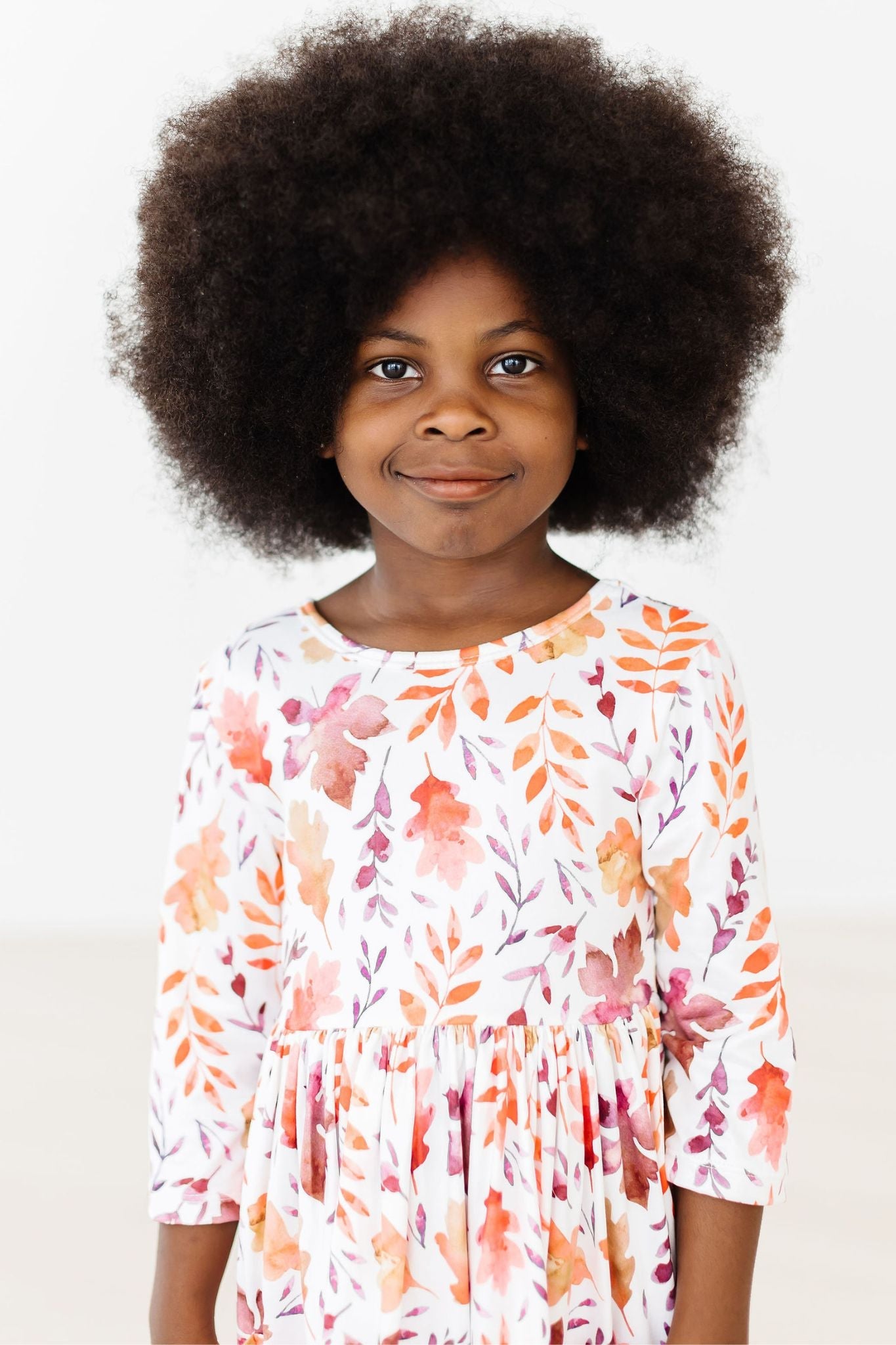 SALE Falling Leaves 3/4 Sleeve Pocket Twirl Dress