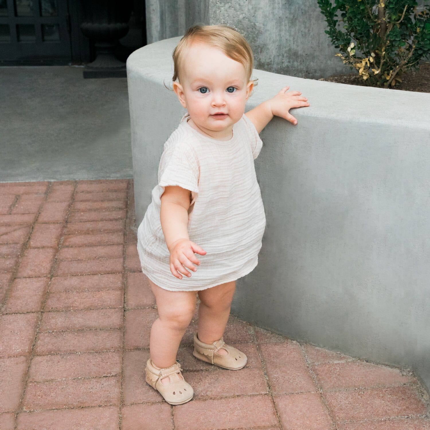 Weathered Brown Mary Jane Baby Shoe