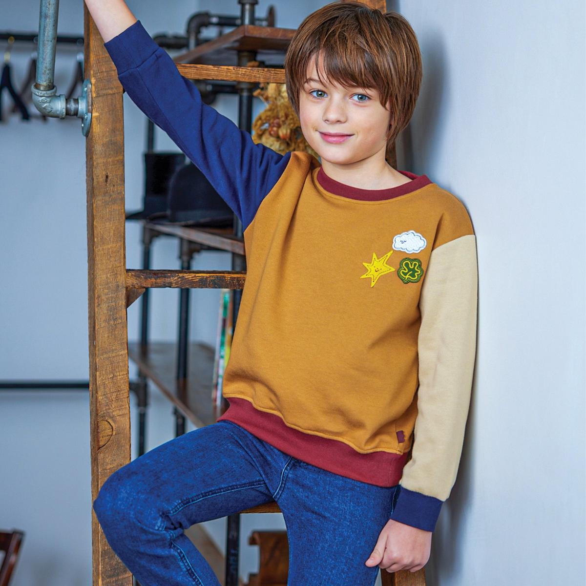 Patches Kid Sweatshirt - Mud/multi