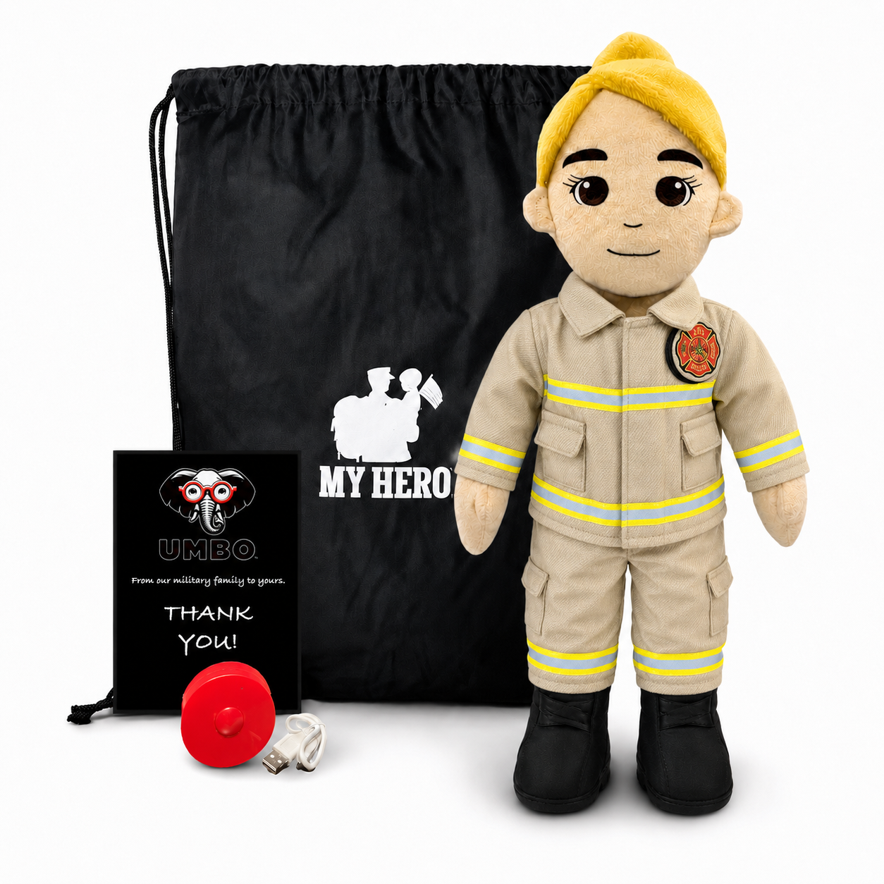 Firefighter Doll | Fireman Doll & Recordable Plush