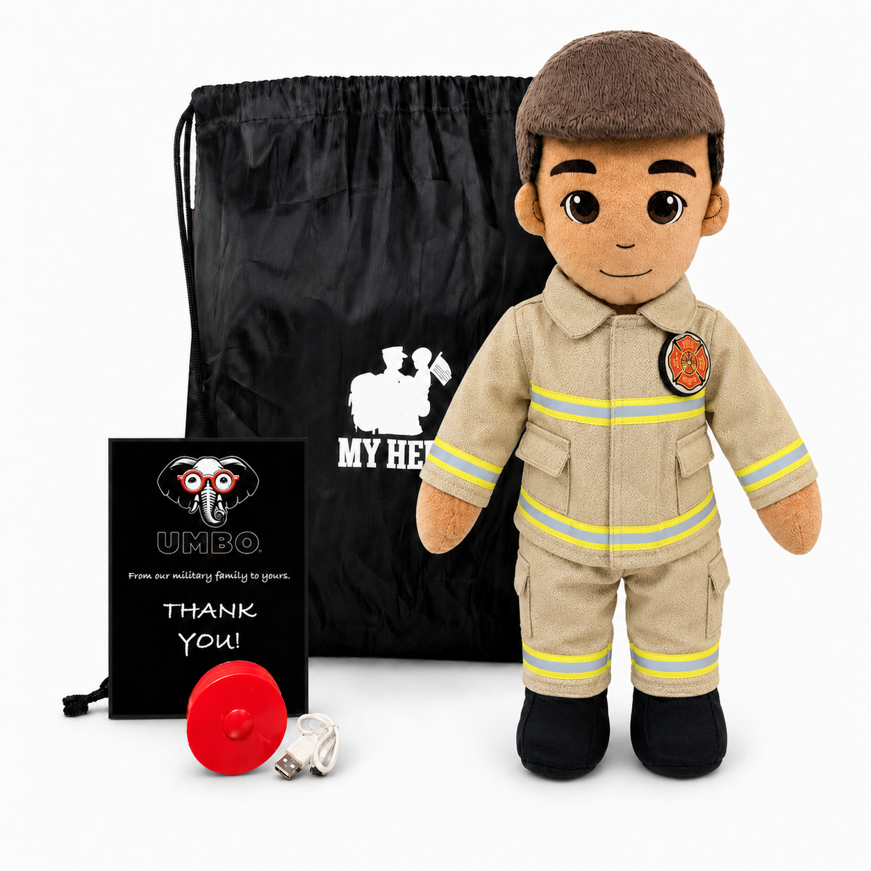 Firefighter Doll | Fireman Doll & Recordable Plush