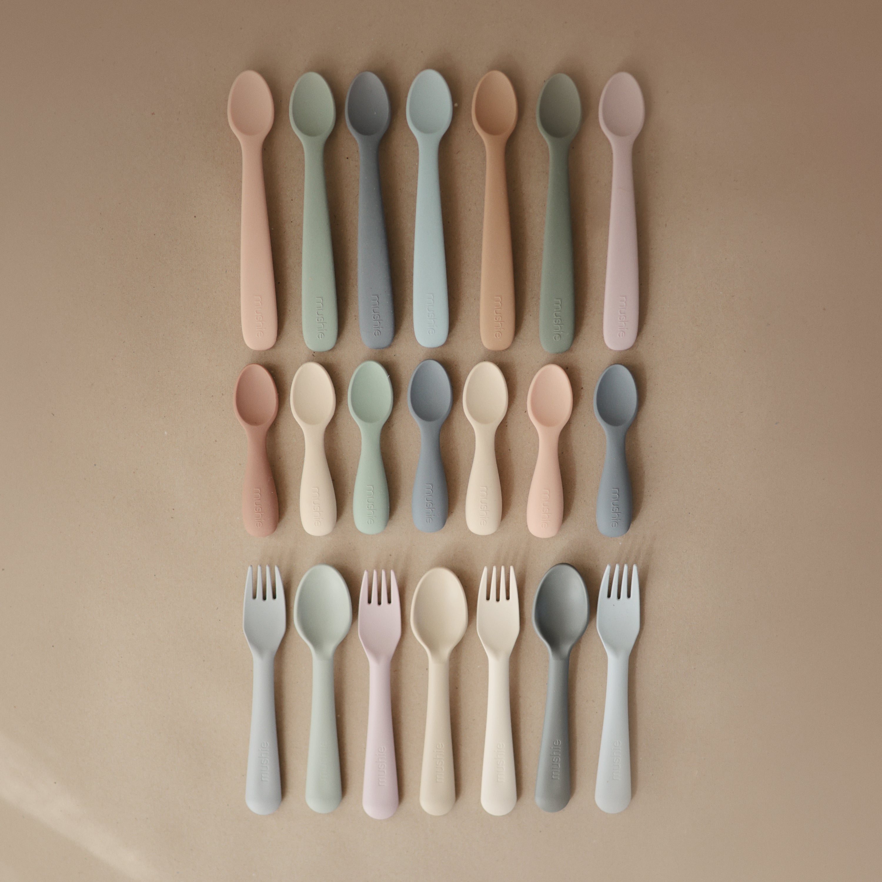 Silicone Toddler Starter Spoons 2-Pack silicone tableware Mushie   