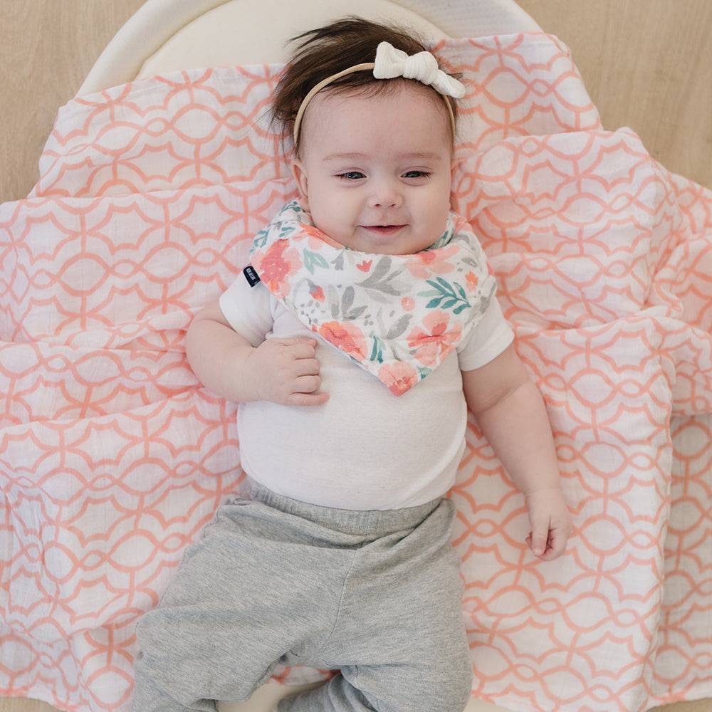 Floret + Trellis Bandana Bib Set Bib Bebe au Lait   