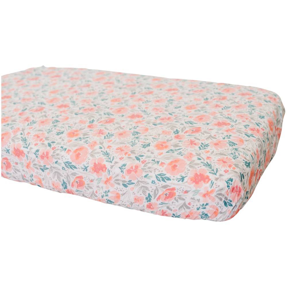 Floret Classic Muslin Crib Sheet Crib Sheet Bebe au Lait   