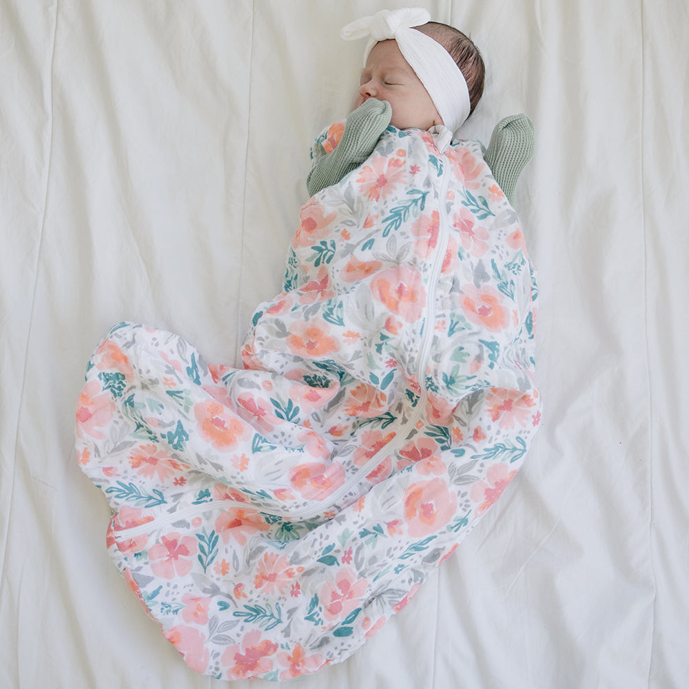 Floret Classic Muslin Bedtime Sleeper Bedtime Sleeper Bebe au Lait   