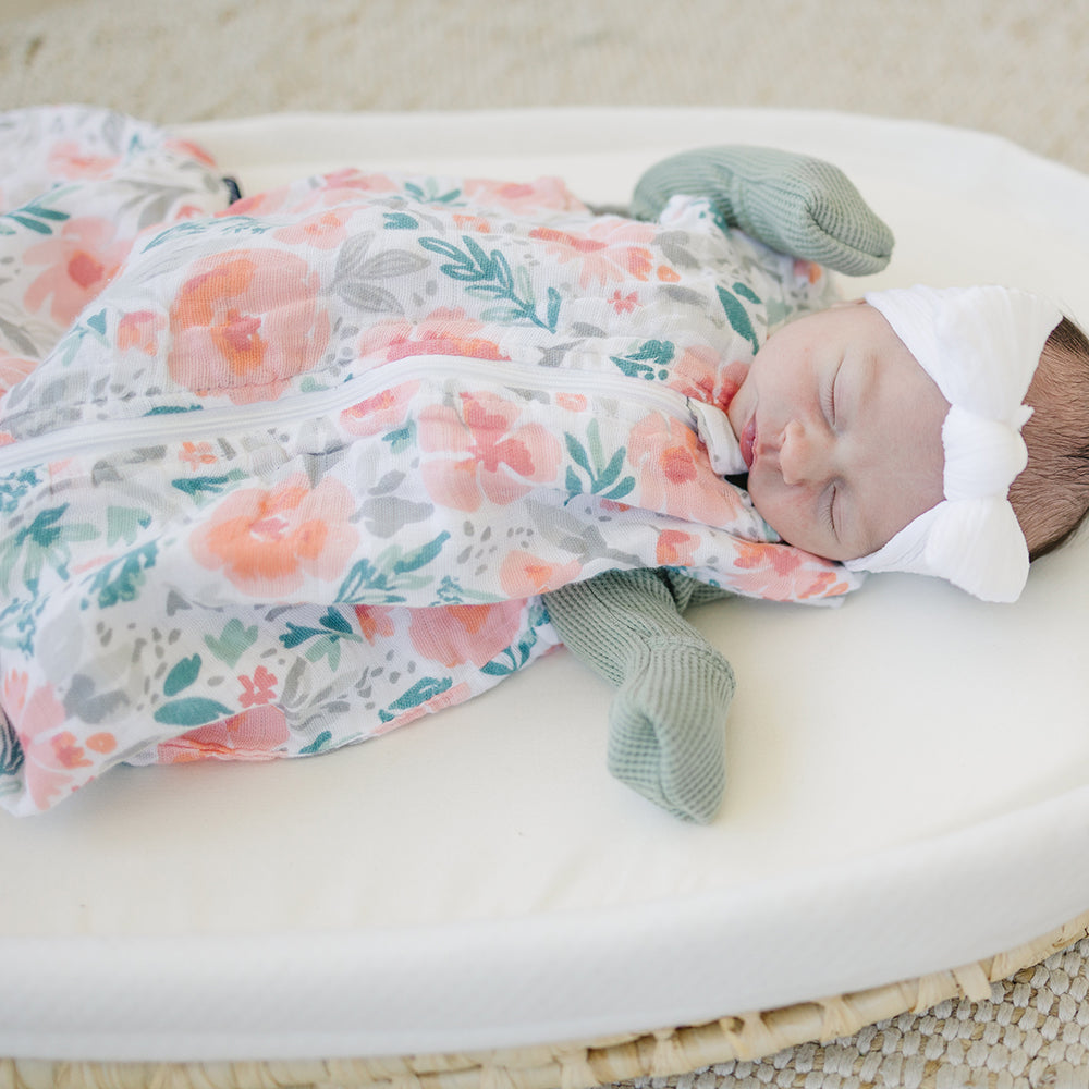 Floret Classic Muslin Bedtime Sleeper Bedtime Sleeper Bebe au Lait   