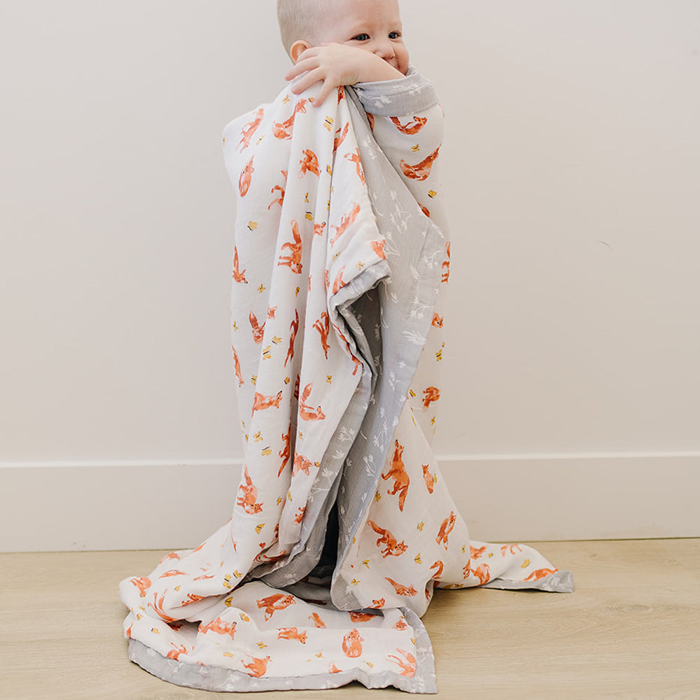 Fox Tales + Prairie Oh So Soft Snuggle Blanket Snuggle Blanket Bebe au Lait   