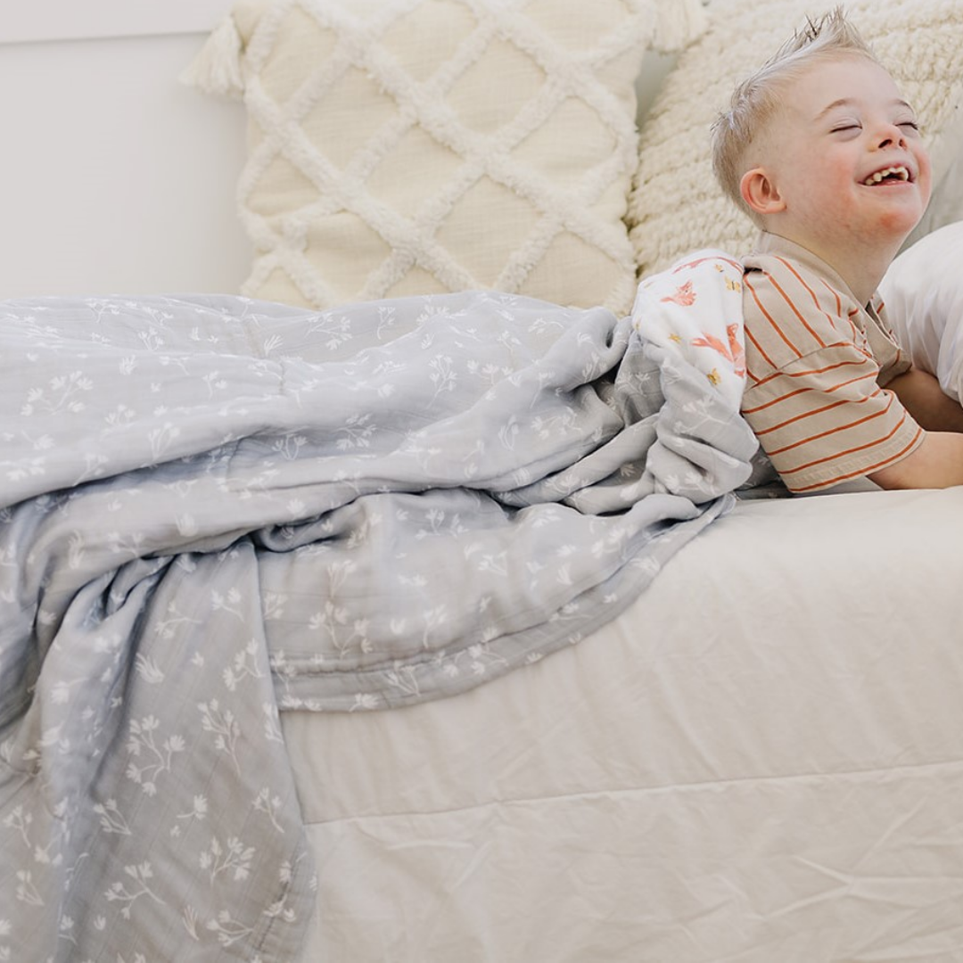 Fox Tales + Prairie Oh So Soft Muslin Super Snuggle Blanket Super Snuggle Blanket Bebe au Lait   