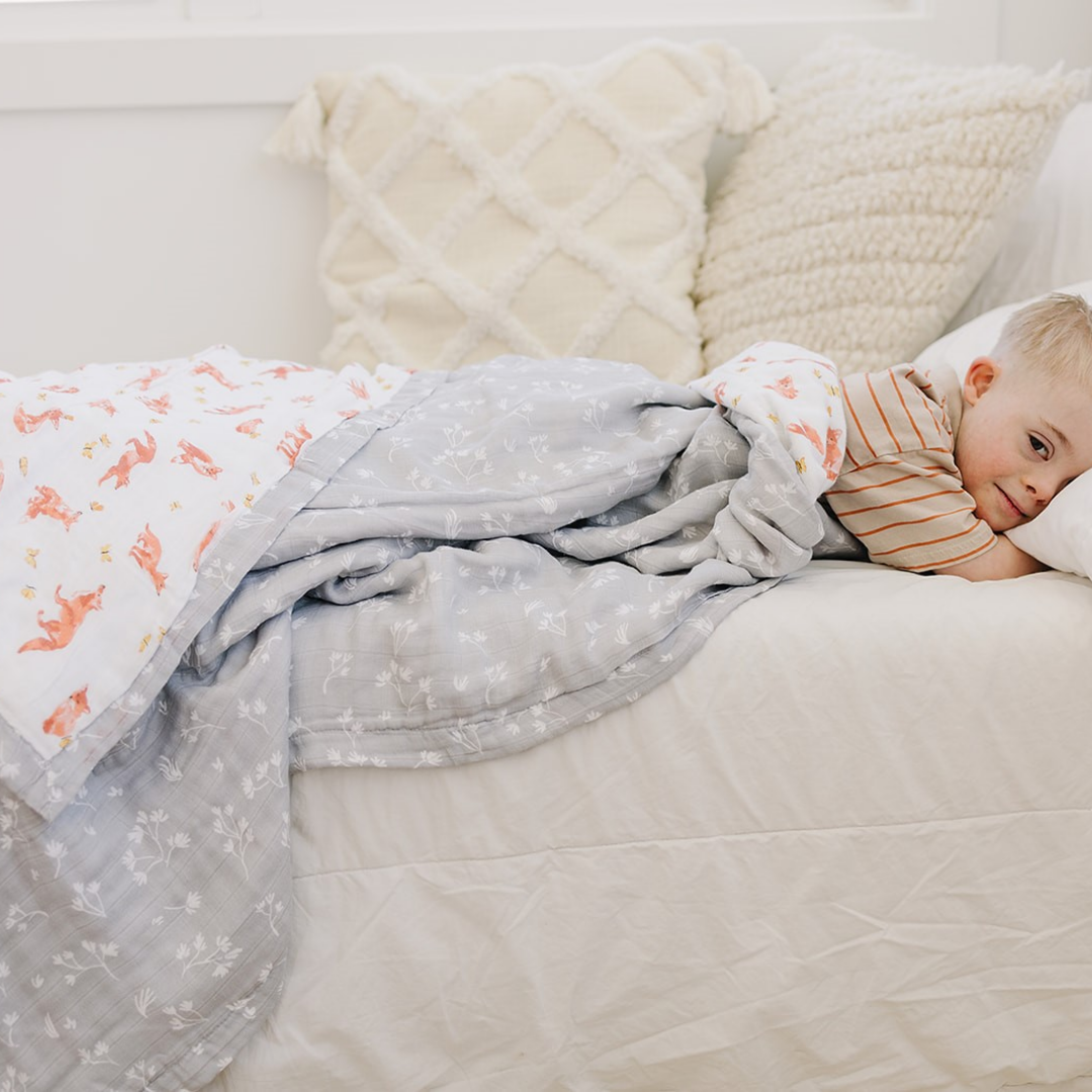 Fox Tales + Prairie Oh So Soft Muslin Super Snuggle Blanket Super Snuggle Blanket Bebe au Lait   