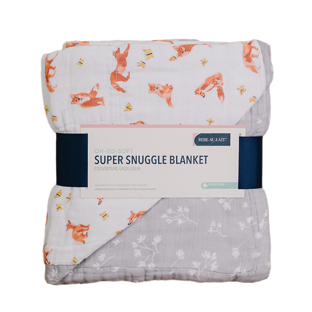 Fox Tales + Prairie Oh So Soft Muslin Super Snuggle Blanket Super Snuggle Blanket Bebe au Lait   