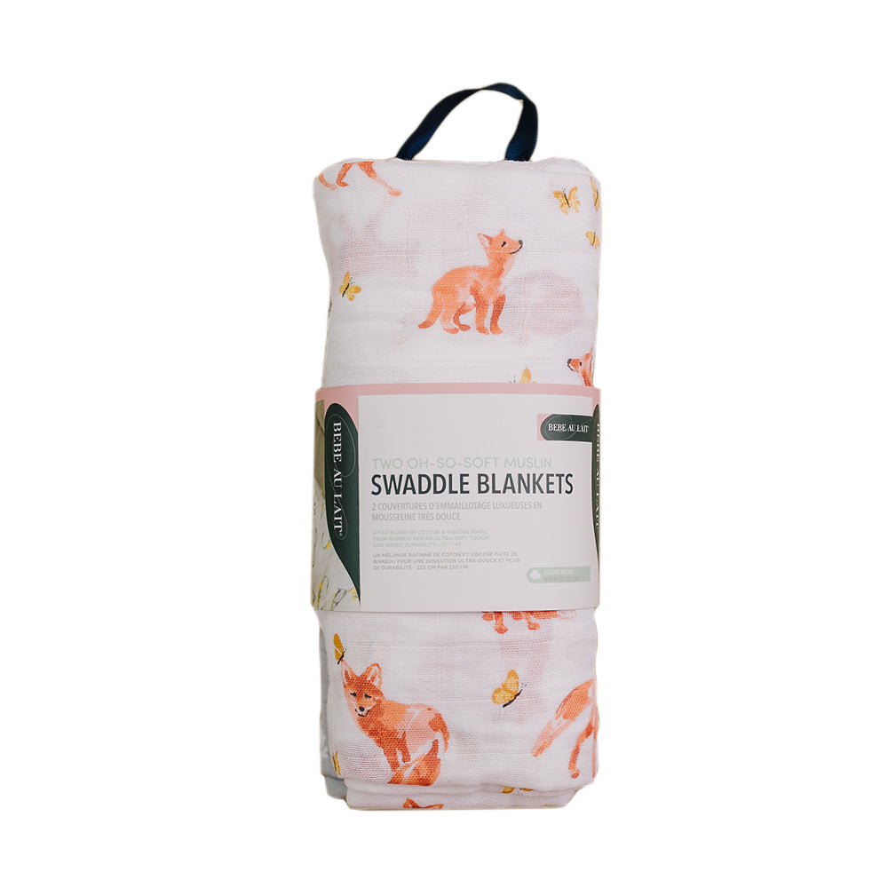 Fox Tales + Prairie Oh So Soft Muslin Swaddle Blanket Set Swaddle Blanket Bebe au Lait   