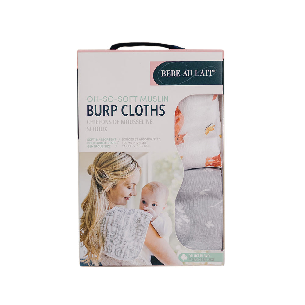 Fox Tales + Prairie Oh So Soft Muslin Burp Cloths Set Burp Cloths Bebe au Lait   