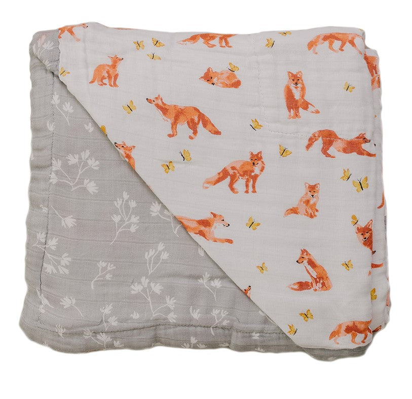 Fox Tales + Prairie Oh So Soft Muslin Super Snuggle Blanket Super Snuggle Blanket Bebe au Lait   