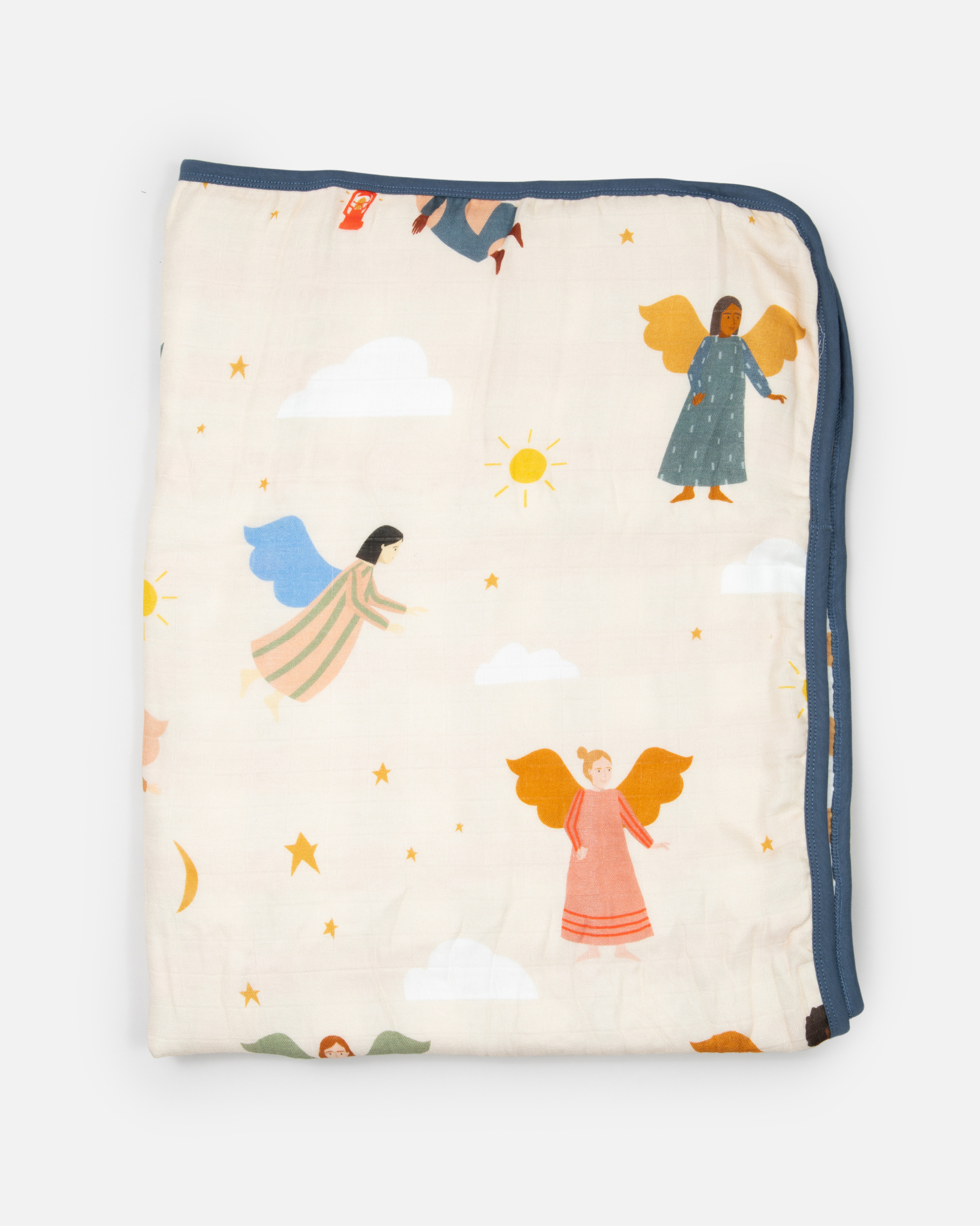 Guardian Angels Deluxe Muslin Baby Blanket Quilt