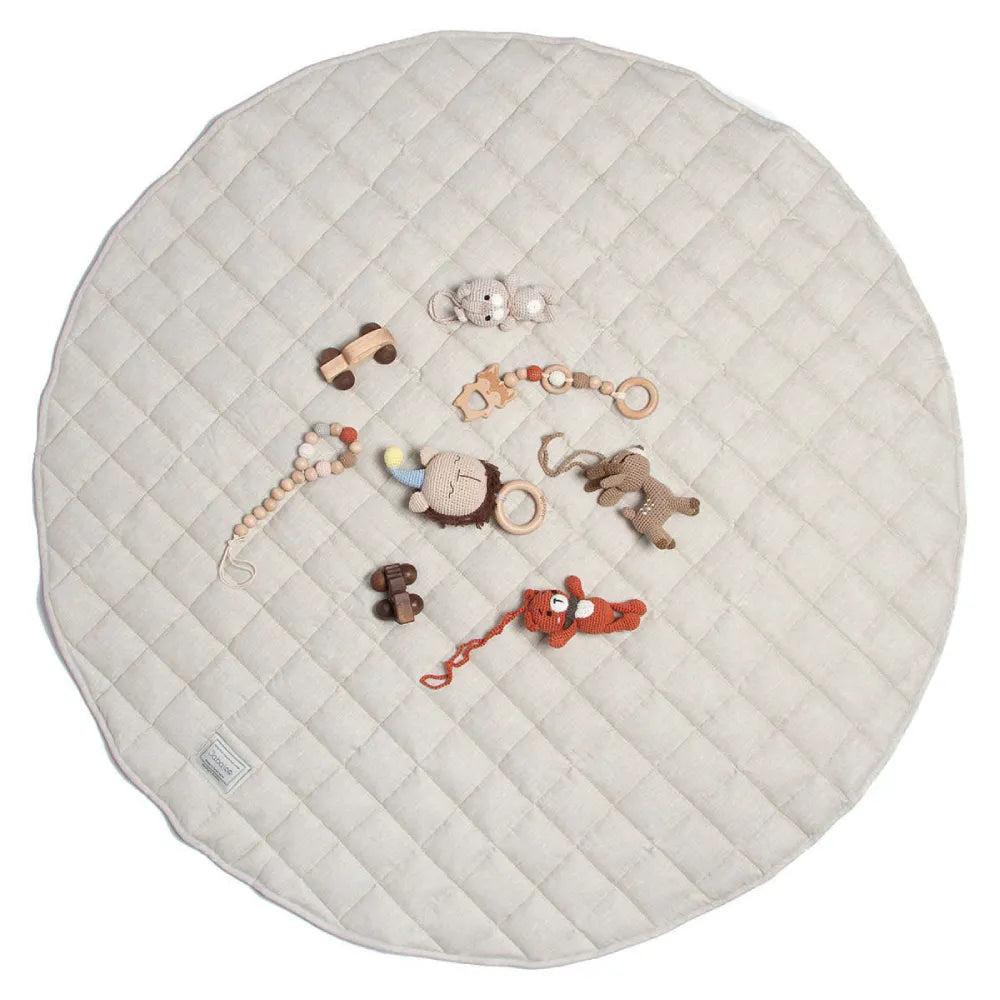 French Linen Baby Playmat - Natural