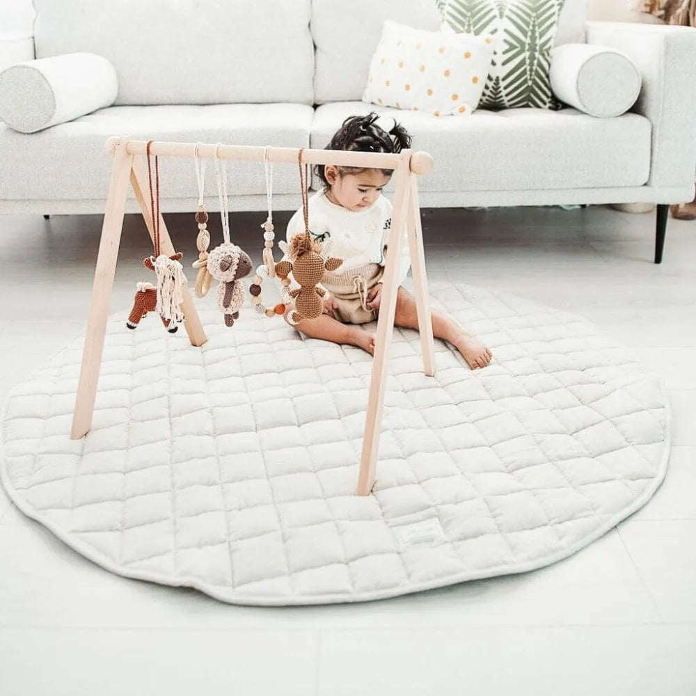 French Linen Baby Playmat - Natural