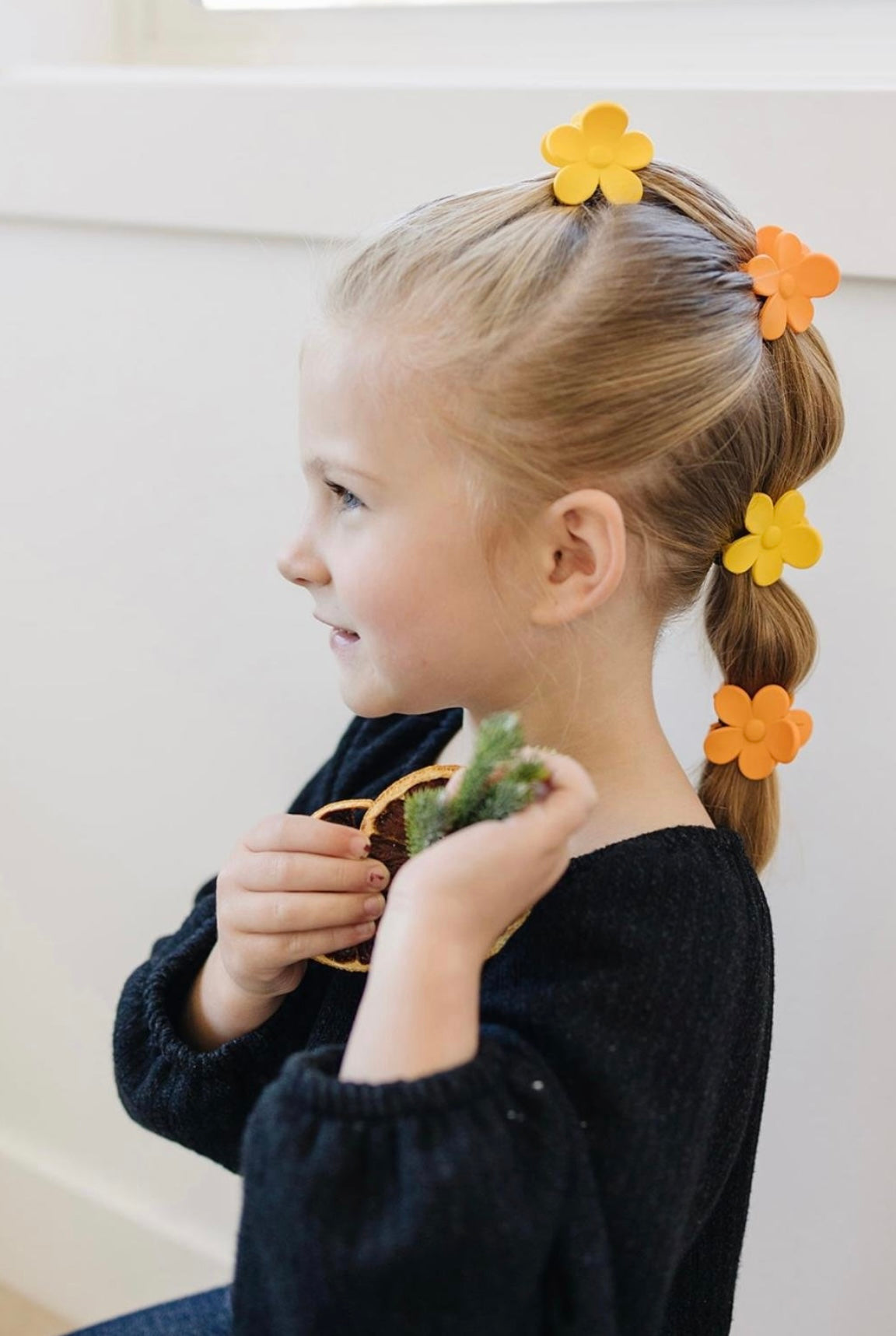 Mini Yellow Daisy Claw Clip Set