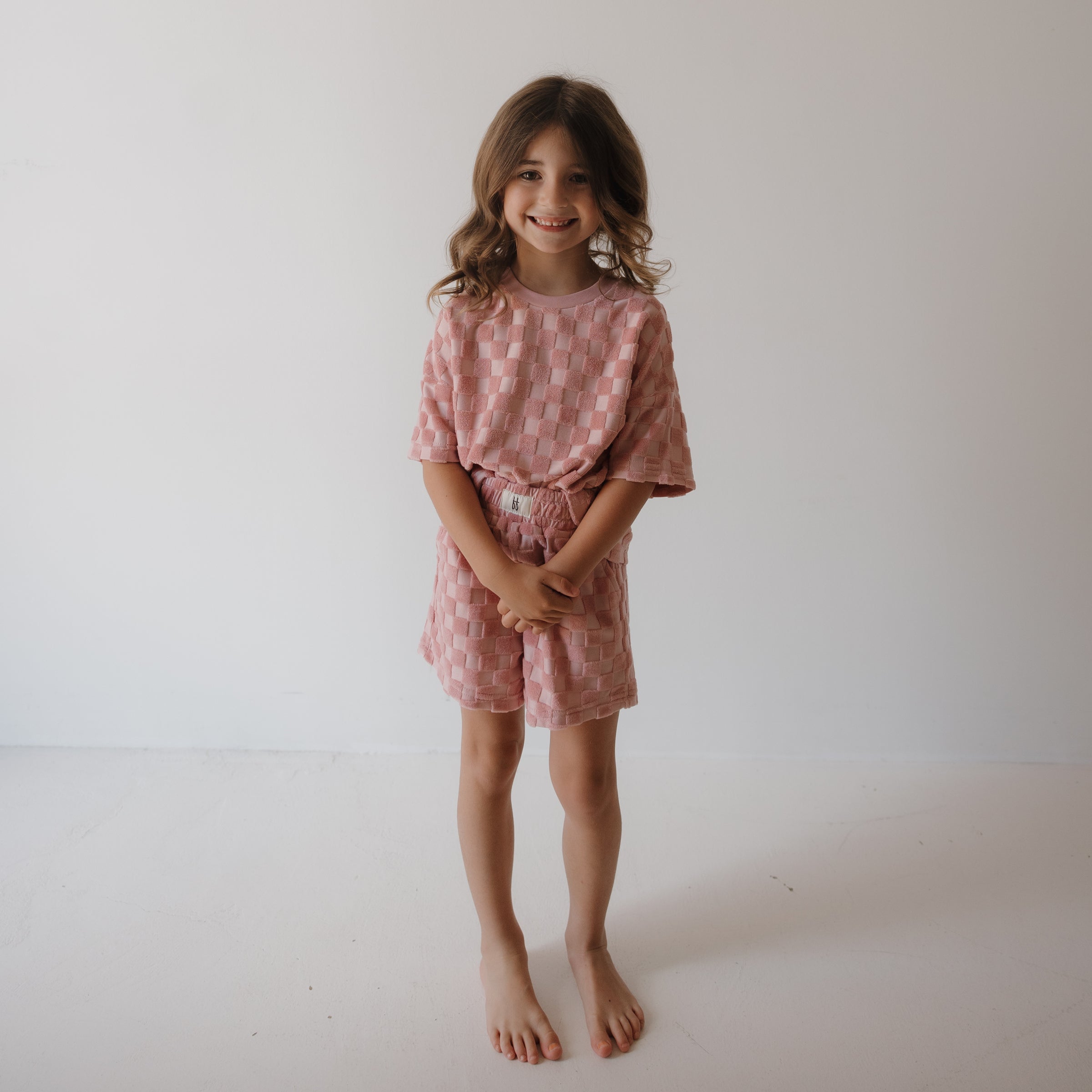 Child Terry Short Set | Sea Pink