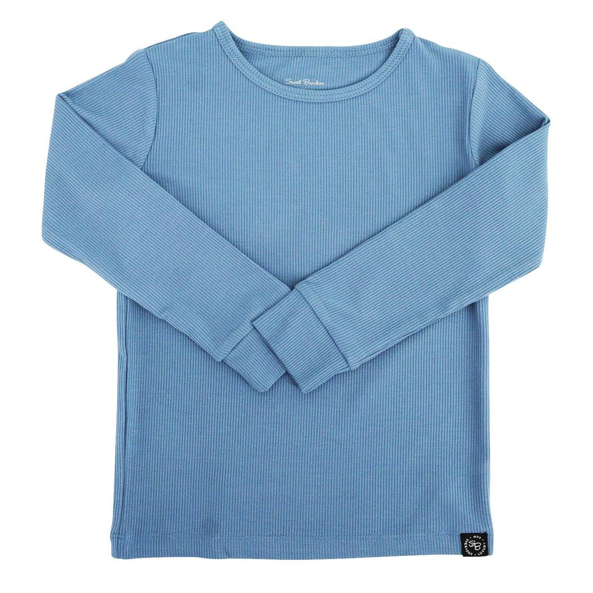 Big Kid Pajama - Denim Blue Ribbed
