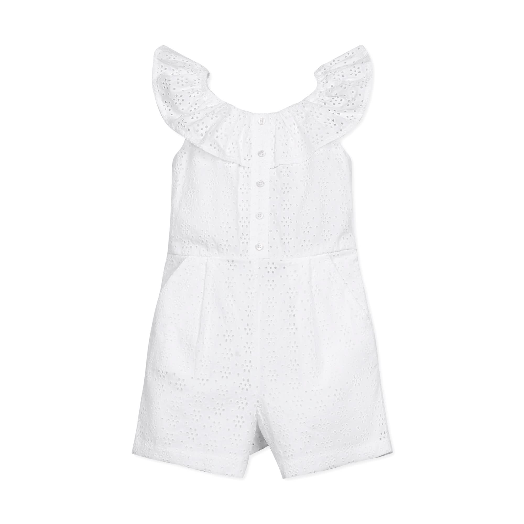 Organic Eyelet Ruffle Romper