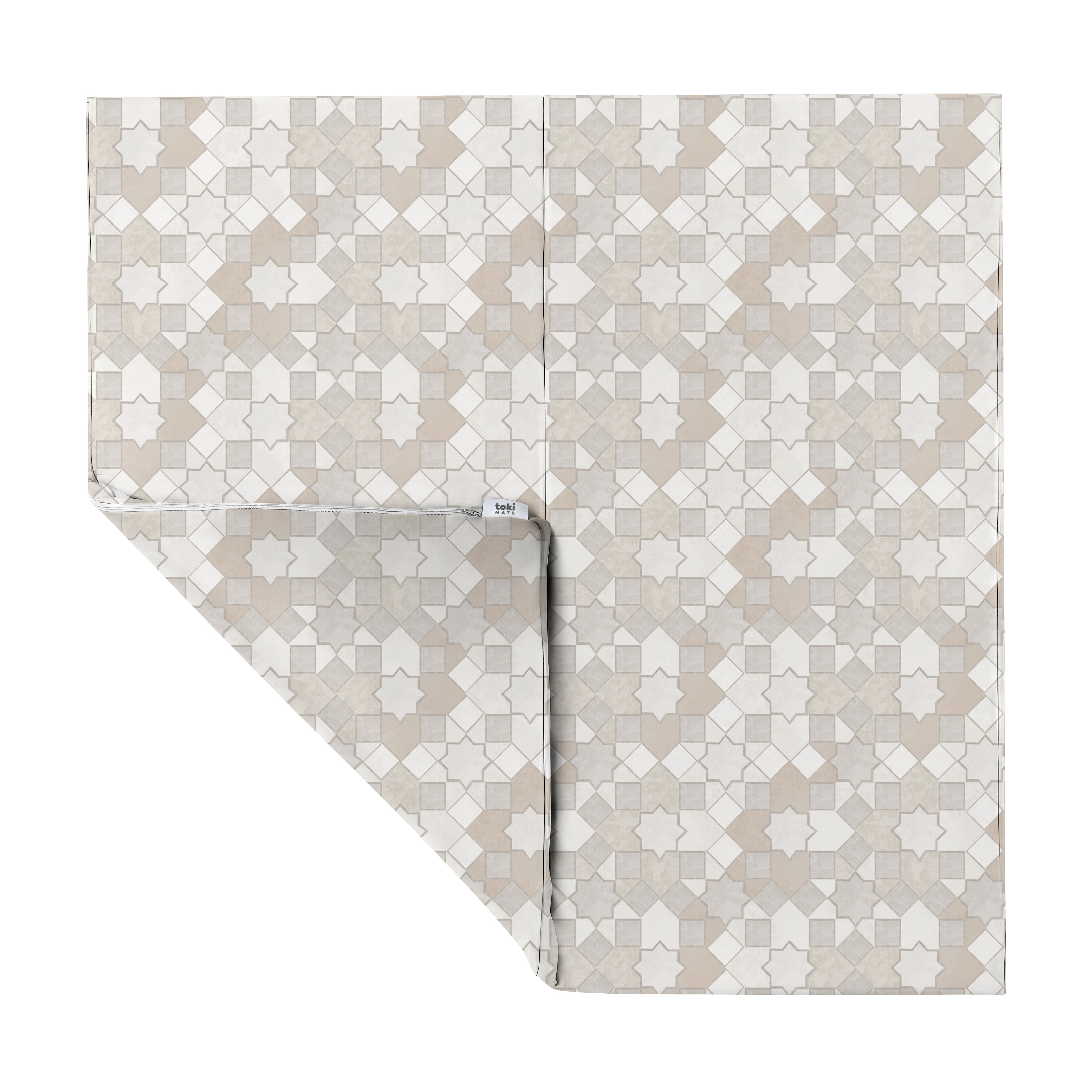 Grey Mosaic Vegan Leather Mat