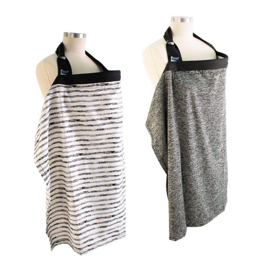 Zip & Switch Nursing Cover - Grey & Stripes Nursing Cover Bebe au Lait   