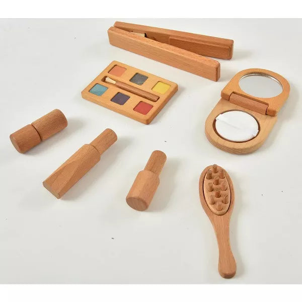 Avenlur Wood Cosmetic 7-in-1 Makeup Kit for Pretend Play Indoor Avenlur.com   