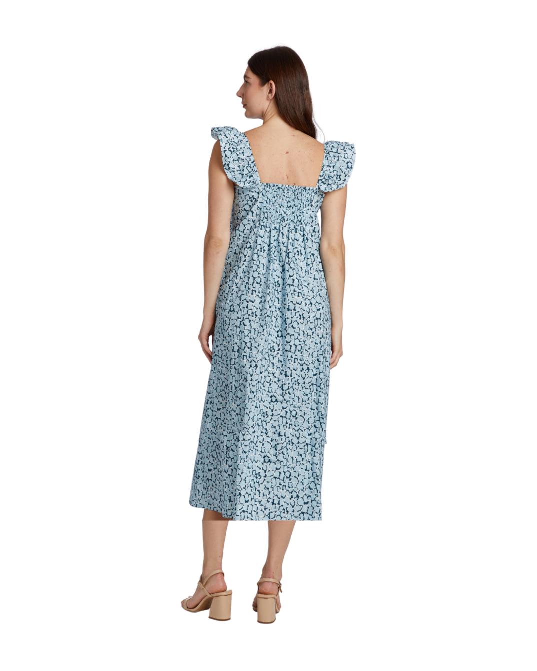 Ali Ruffle Square Neck Dress - Deep Dive