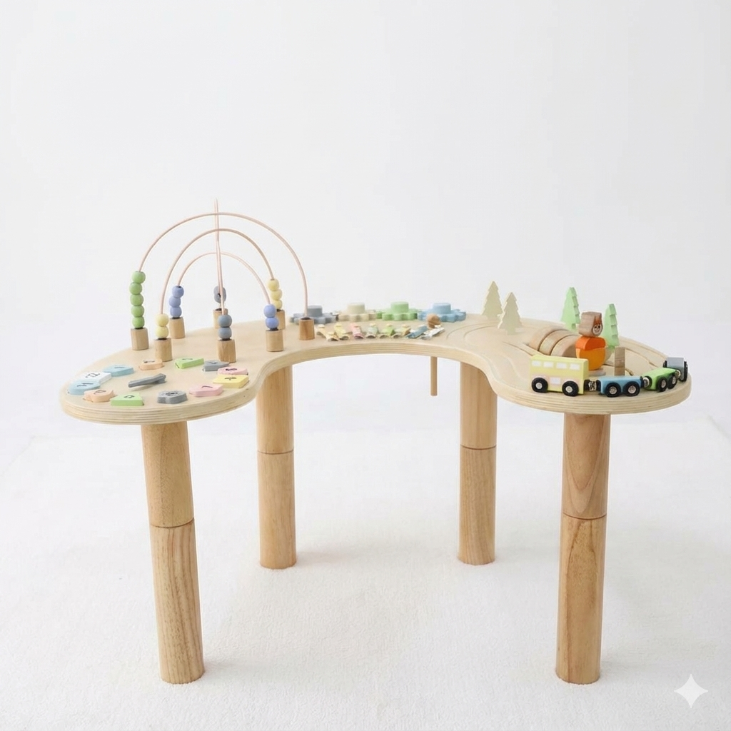 Wooden Multi-Activity Sensory Play Table
