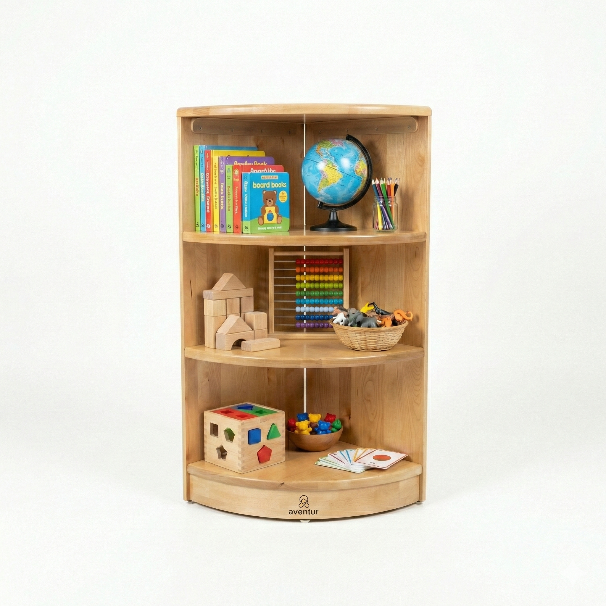 Montessori Classroom Corner Shelf - 32" Tall
