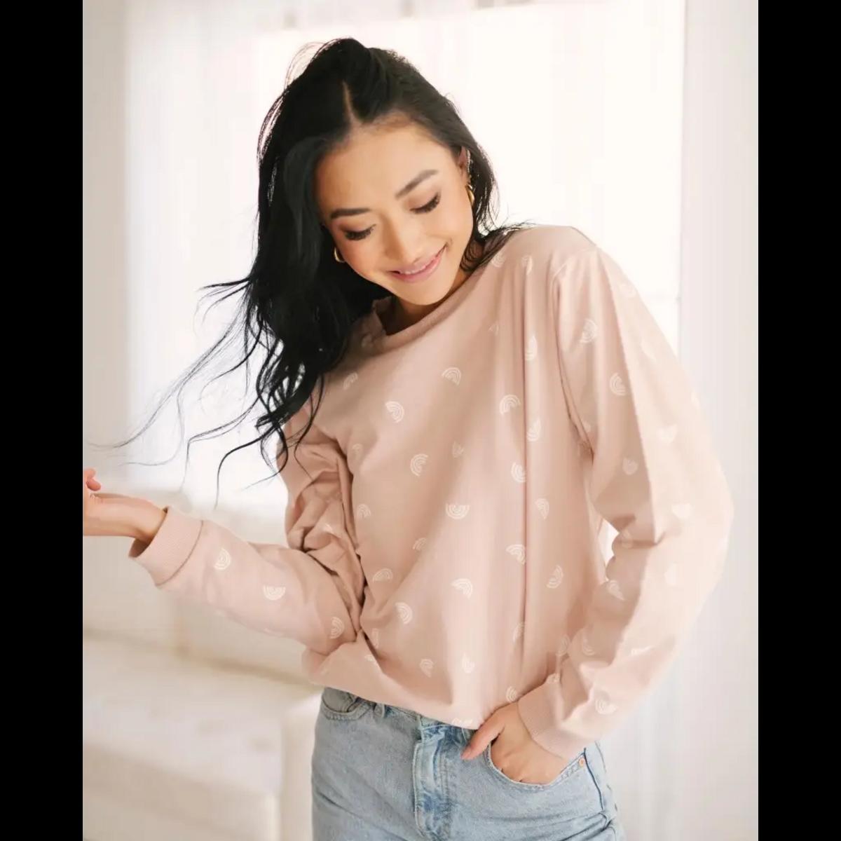 Ditsy Rainbow Organic Cotton Sweatshirt