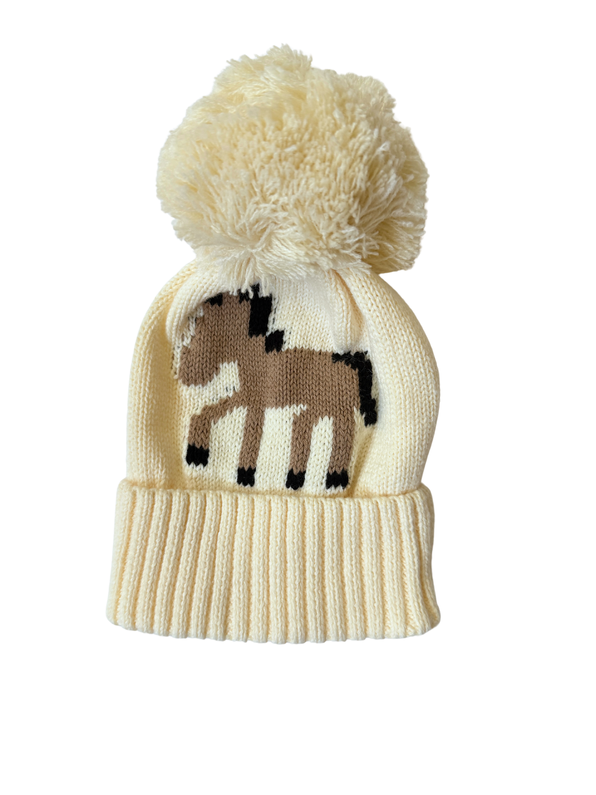 Giddy Up Pom Beanie - Cream