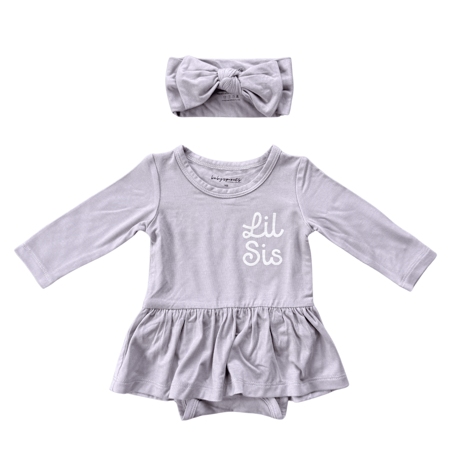 Baby Girl Long Sleeve Bodysuit Dress Set