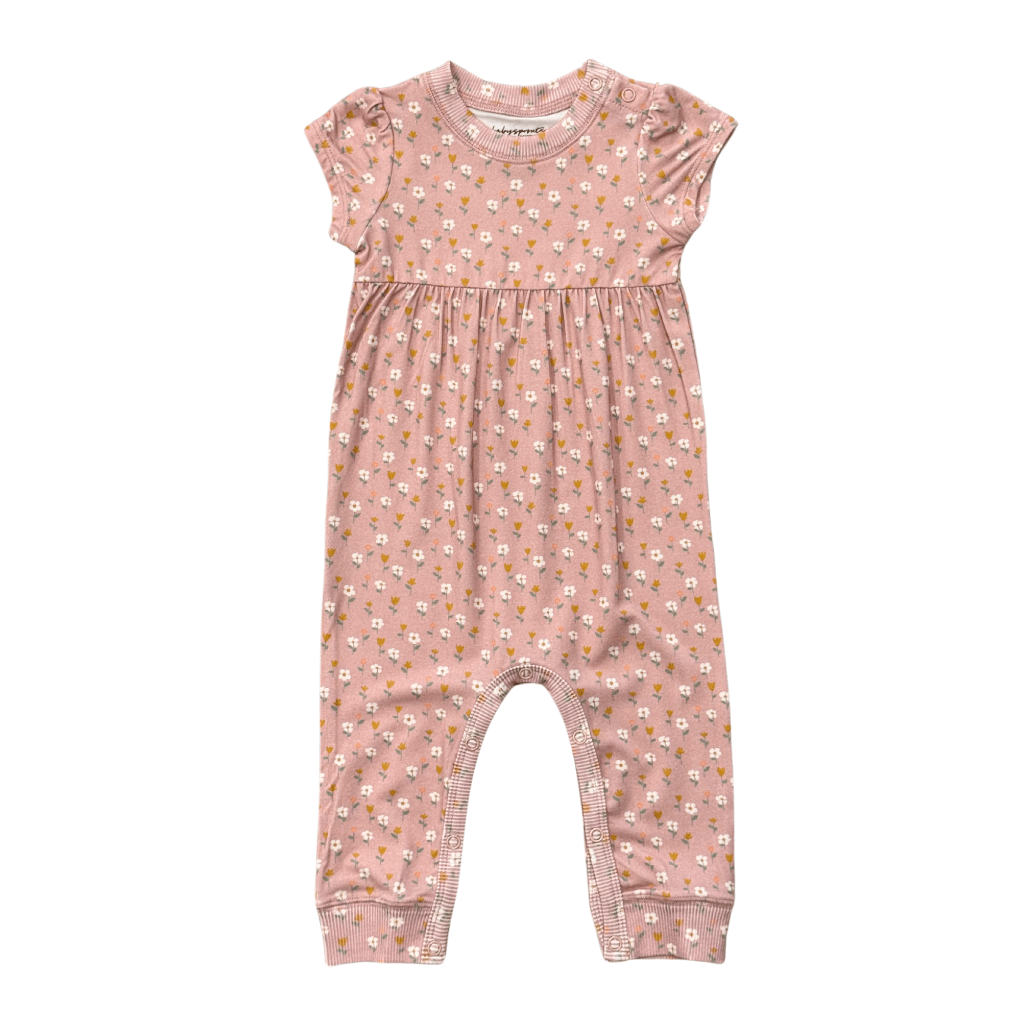 Girl's Short Sleeve Pant Romper