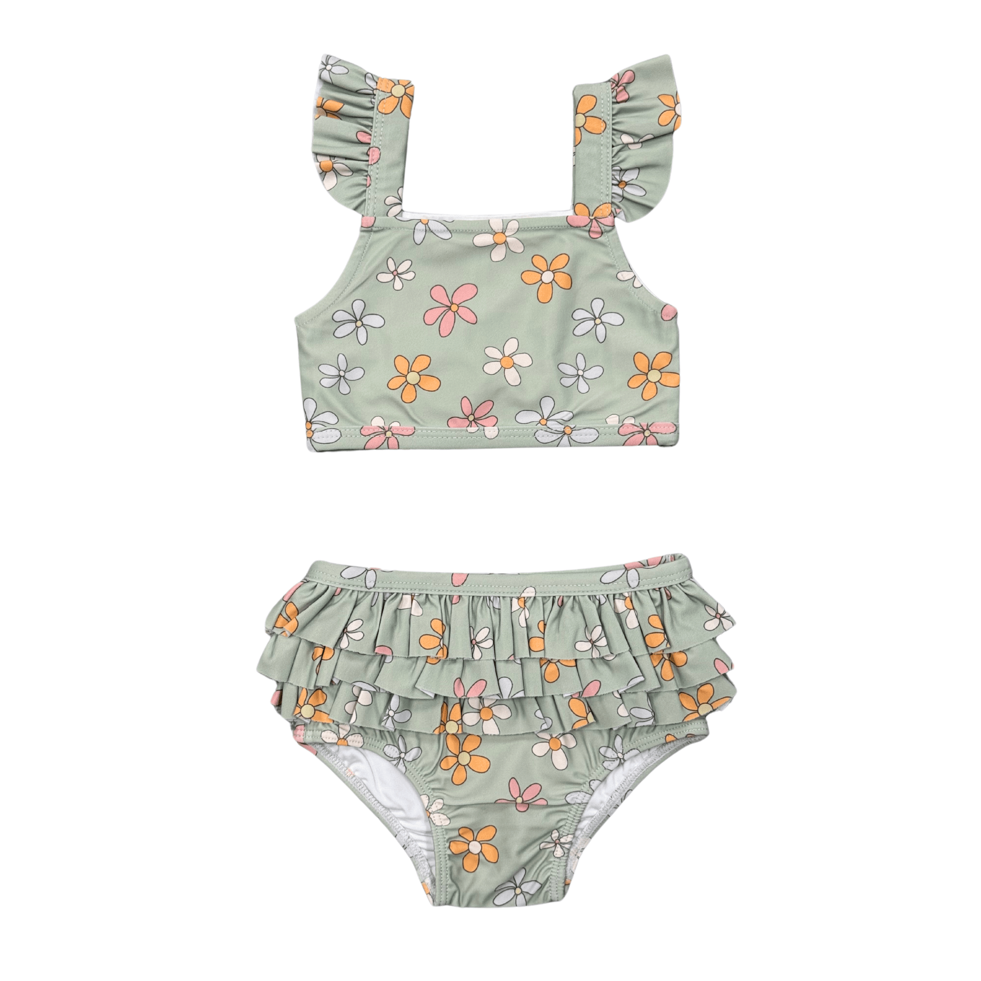 Girl's Two-Piece Ruffle Swimsuit