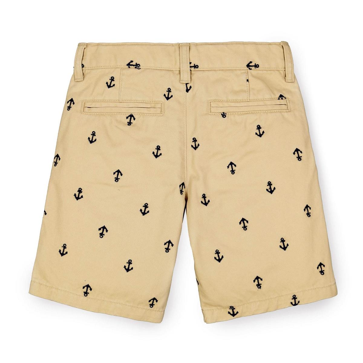 Chino Short - Khaki with Navy Anchors