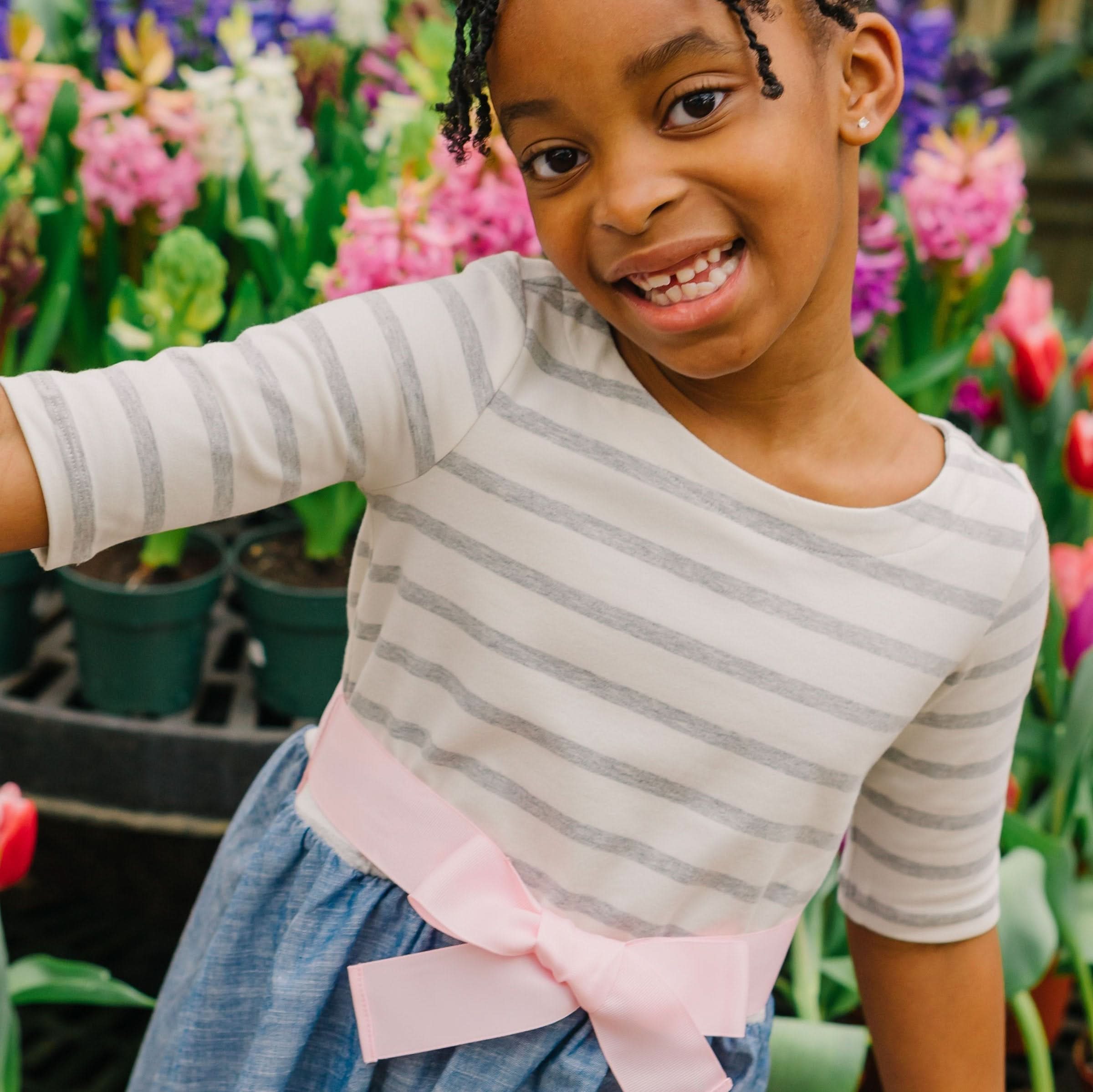 Lightweight Blocked Organic Skater Dress